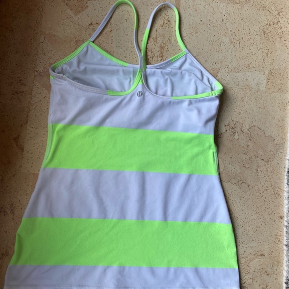 Lululemon Power Y Tank *Luon Light
Bold Stripe Zippy Green - size 8 - Picture 2 of 5